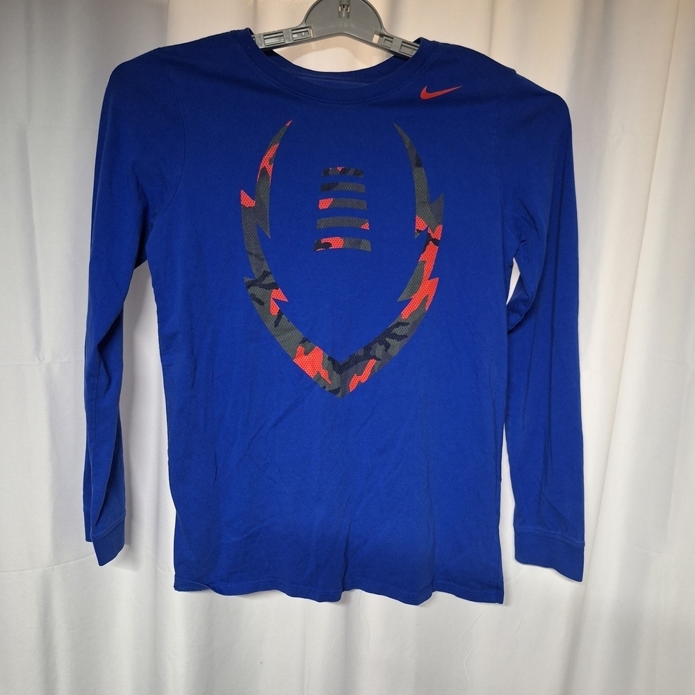 Nike Blue Long Sleeve Shirt with Graphic
